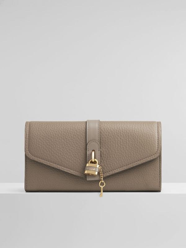 Chloé Carteras Mujer Aby Gris Shiny Calfskin OPLV70365